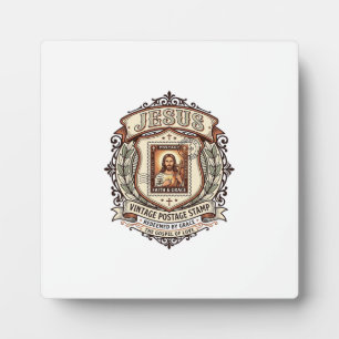 Jesus Vintage Postzegel Jesus Vintage Postzegel Fotoplaat