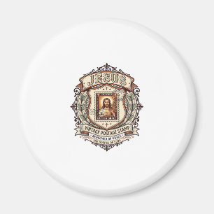 Jesus Vintage Postzegel Jesus Vintage Postzegel Magneet