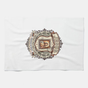 Jesus Vintage Postzegel Jesus Vintage Postzegel Theedoek