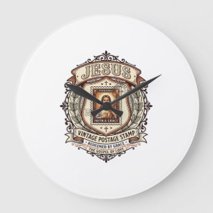 Jesus Vintage Postzegel Jezus Vintage Postzegel  Grote Klok