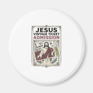 Jesus Vintage Ticket Toegang Jesus Vintage Ticke Magneet