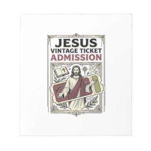 Jesus Vintage Ticket Toegang Jesus Vintage Ticke Notitieblok