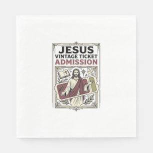 Jesus Vintage Ticket Toegang Jesus Vintage Ticke Servet