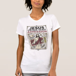 Jesus Vintage Ticket Toegang Jesus Vintage Ticke T-shirt