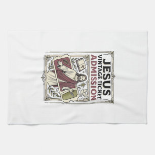 Jesus Vintage Ticket Toegang Jesus Vintage Ticke Theedoek
