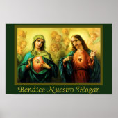 Jesus & Virgen Bendicion del Hogar Spaans Poster (Voorkant)