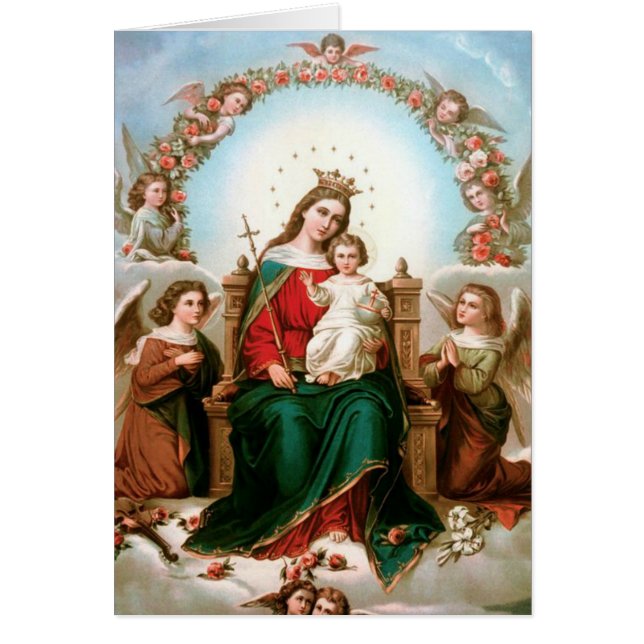 Jesus Virgin Mary Queen of Heaven Angels (Voorkant)