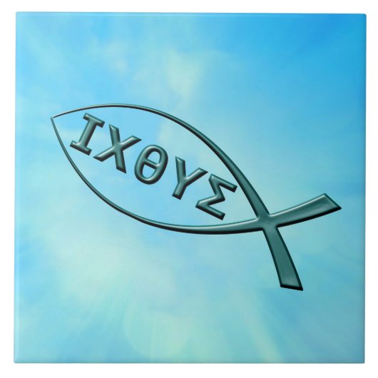 Jesus Vis - Christelijke Vis Tegeltje (Voorkant)