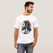 Jesus Vis Embleem Vintage Gravure T-shirt 2 (Voorkant volledig)
