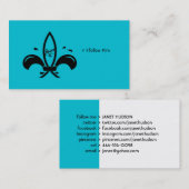 Jesus Vis Fleur De Lis Sociaal Visitekaartje (Voorkant / Achterkant)