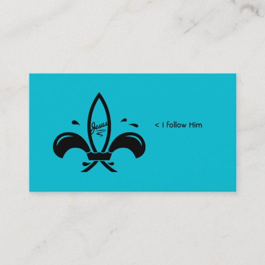 Jesus Vis Fleur De Lis Sociaal Visitekaartje (Voorkant)