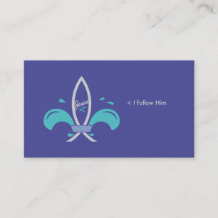 Jesus Vis Fleur De Lis Sociaal Visitekaartje