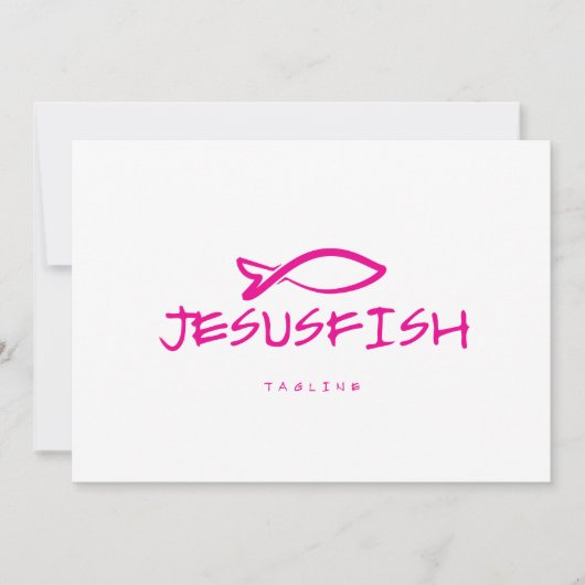 Jesus VIS logo sjabloon Kaart (Voorkant)