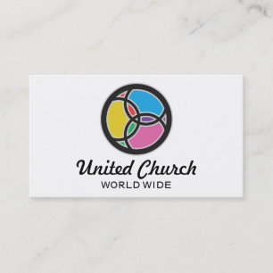 Jesus Vis Symbool Drie-eenheid Glas in Lood Kleurr Visitekaartje