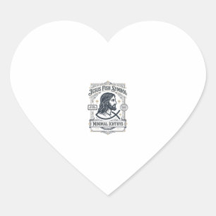 Jesus Vis Symbool Minimaal Ichthys Jezus Vis Minim Hart Sticker