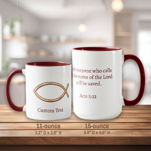 Jesus Vis Symbool Mok