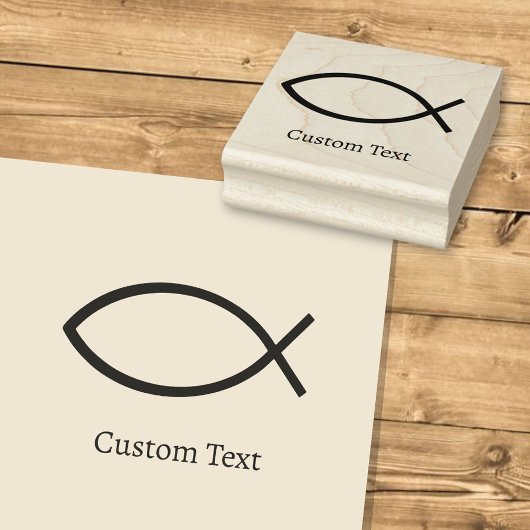Jesus Vis Symbool Rubberstempel