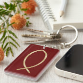 Jesus Vis Symbool Sleutelhanger (Voorkant Rechts)