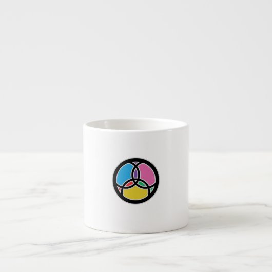 Jesus Vis Trinity Glas in Lood Espresso Kop (Voorkant)