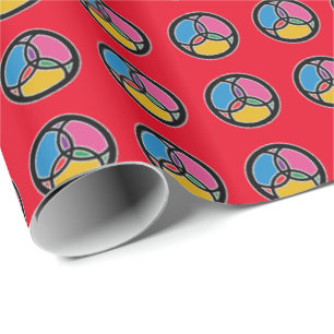 Jesus Vis Trinity Glas in Lood - Meerkleurig Cadeaupapier