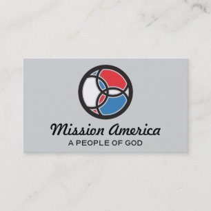 Jesus Vis Trinity Glas-in-lood USA Logo Visitekaartje