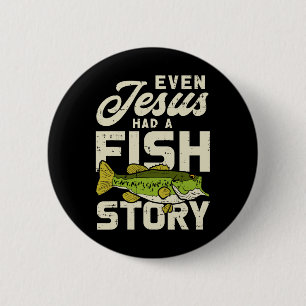 Jesus Vis Verhaal Visser God Christus Vissen Chri Ronde Button 5,7 Cm
