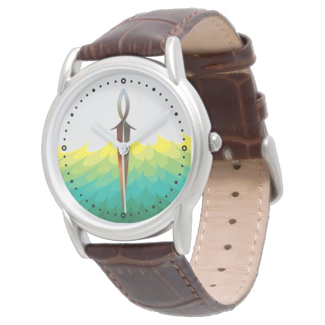 Jesus Vis Zwaard Horloge (Gekanteld)