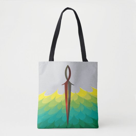 Jesus Vis Zwaard Tote Bag (Voorkant)