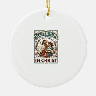 Jesus Volleybal Softbal Voetbal Vintage T-shirt Ch Keramisch Ornament