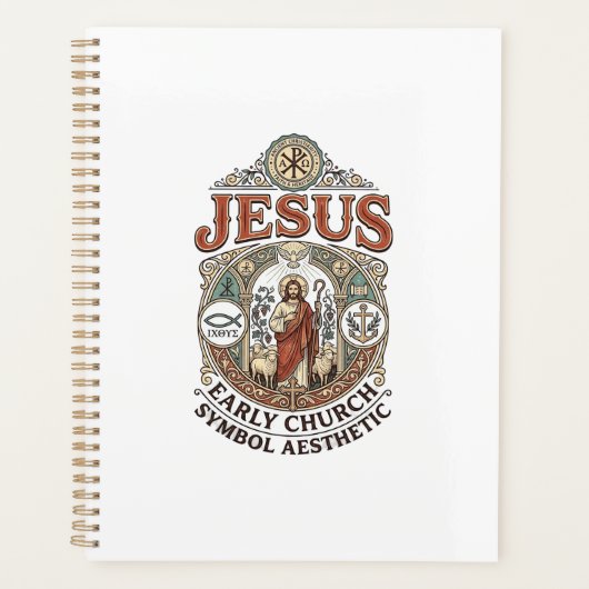 Jesus vroeg christelijk symbool esthetisch Jezus v Planner (Voorkant)