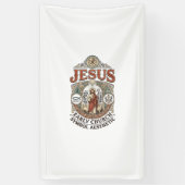 Jesus vroeg christelijk symbool esthetisch Jezus v Spandoek (Verticaal)
