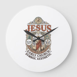 Jesus Vroegkerkelijk Symbool Esthetisch Jezus Vroe Grote Klok