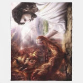 JESUS VS de DEVIL Fleece Deken (Voorkant)