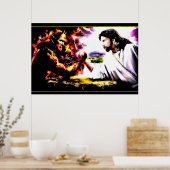 Jesus Vs Satan - Armegeddon Poster (Keuken)
