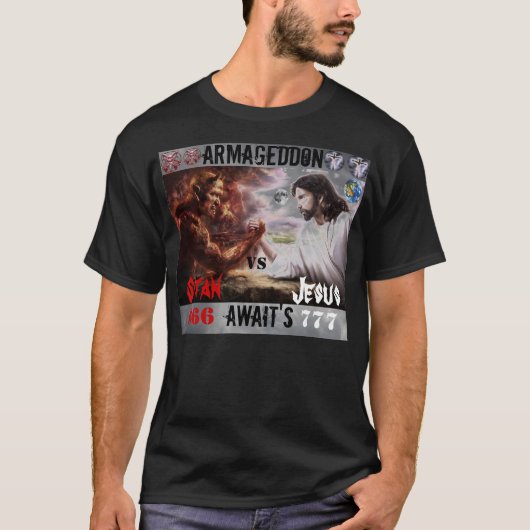 Jesus VS Satan T/shirt T-shirt (Voorkant)