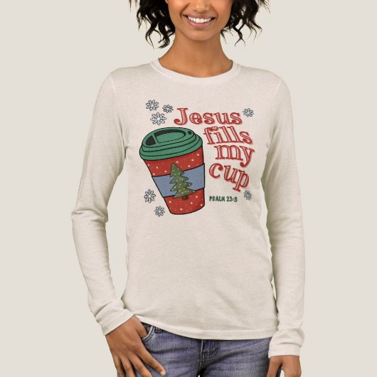 Jesus Vult Mijn Beker Tri-Blend Shirt (Voorkant)