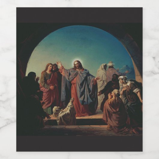 Jesus Wakes Lazarus van Robert Wilhelm Ekman Wijn Etiket (Enkel label)