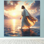 Jesus Walking on Water Canvas Print Afbeelding (Insitu (Houten vloer))