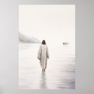 Jesus Walking on Water Poster