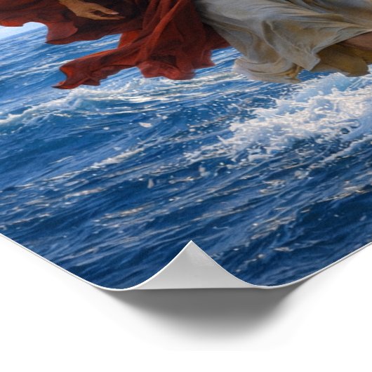 Jesus Walking on Water Poster (Hoek)
