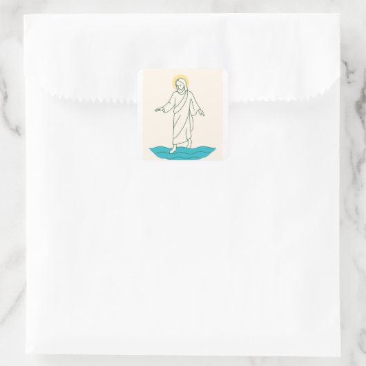 Jesus Walking on Water Sticker (Tas)
