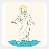 Jesus Walking on Water Sticker (Voorkant)