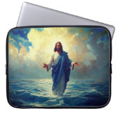 Jesus Walks on Water Laptop Case (Voorkant)
