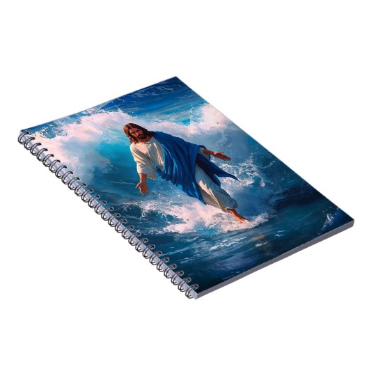 Jesus Walks on Water notebooks lined pages Notitieboek (Rechterzijde)