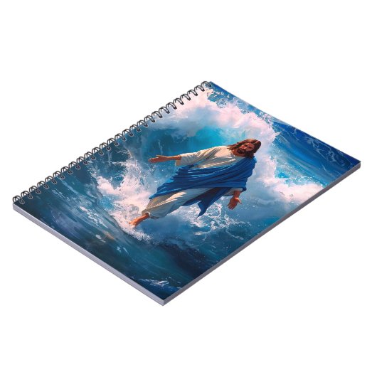 Jesus Walks on Water notebooks lined pages Notitieboek (Linkerzijde)
