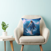 Jesus Walks on Water Throw Cushion Kussen (Stoel)