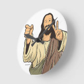 Jesus Wall Clock Ronde Klok (Hoek)