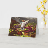 Jesus wandelt op Water Wenskaart Kaart (Gele Bloem)