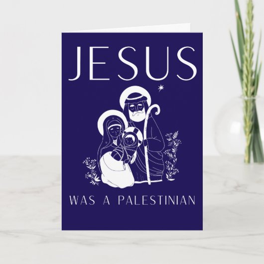 Jesus Was A Palestinian Christmas Card Christian Kaart (Voorkant)