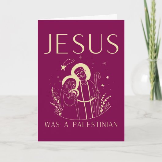 Jesus Was A Palestinian Christmas Card Christian Kaart (Voorkant)